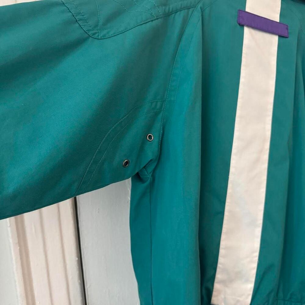 Vintage 80s Colorblock Dopamine Windbreaker Jacket Snow Après ski Teal Purple - Picture 5 of 8
